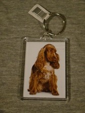 I Love My Cocker Spaniel Acrylic Dog Keychain - NWT - Use as Zipper Pull Also