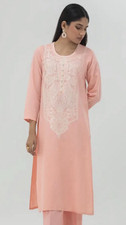NWOT SANA SAFINAZ Size XL -- KURTA / KAMEEZ soft peach / pink viscose