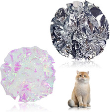 5.1 Inches Cat Crinkle Balls, 2 PCS Sturdy Cat Balls with Soft Shiny Crinkle Pap