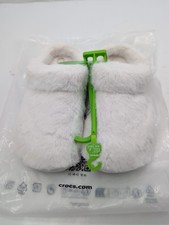 Crocs Classic Cozzzy Luxe Slipper White Unisex Size Men 10 / Women 12 Super Soft