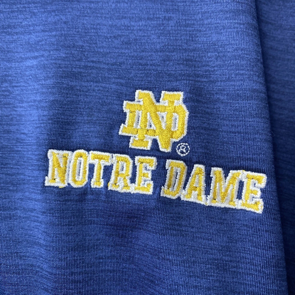 Notre Dame Tommy Bahama Polo Shirt 3XLT Island Zone Navy Irish Collegiate 30x30 - Image 3 of 4
