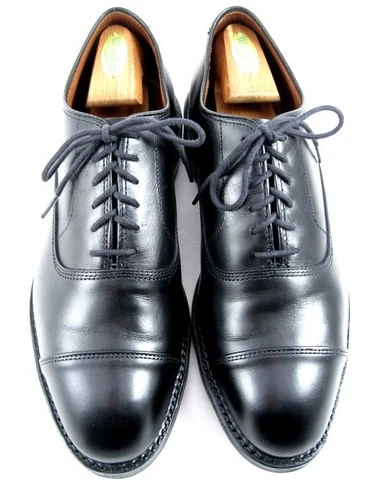 Allen Edmonds  "PARK AVENUE" Cap-Toe Oxfords 9 EE Black DAINITE WORN ONCE (755N)