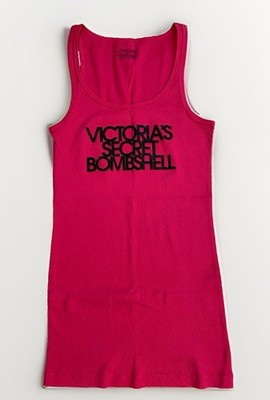 Victoria's Secret Bombshell Trägershirt Tanktop Logo Ripp Pink  Gr. L  NEU