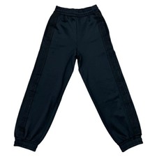 FENDI Black Jersey Sweatpants FF Logo Tape Side Line Stretchy Used