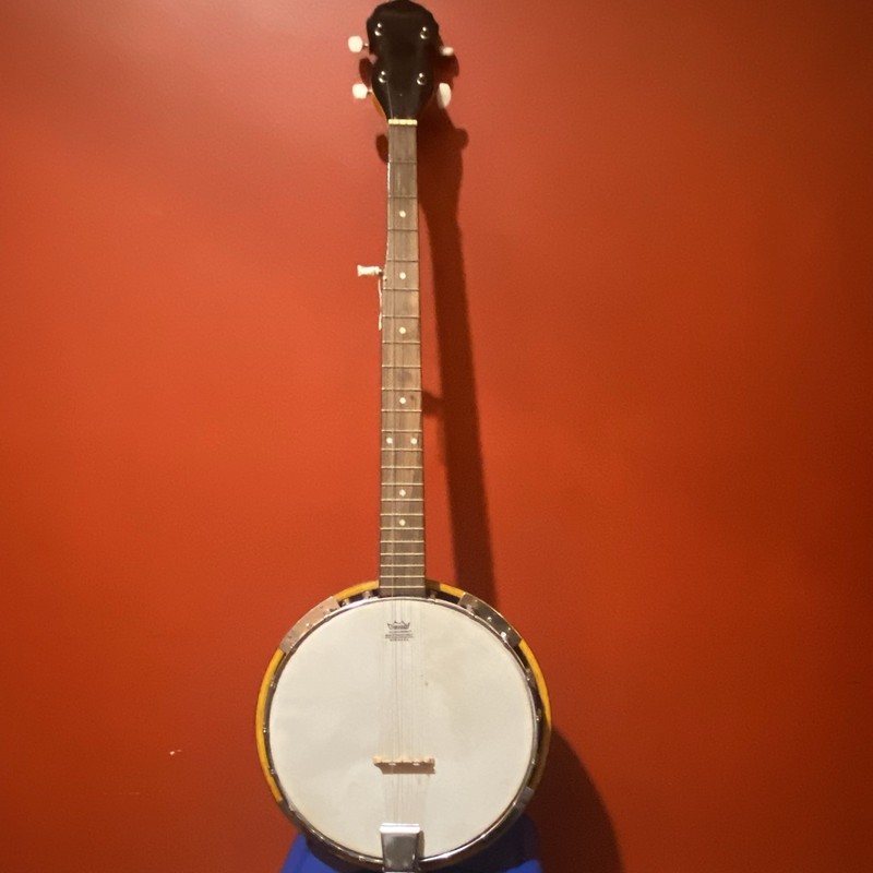Morelli 5-String Open Back Banjo Gloss Brown w/ Remo Weatherking Head