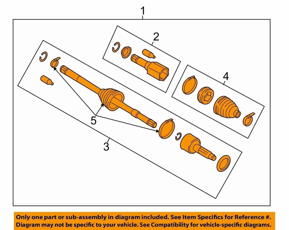 2015-2019 Subaru Legacy Axle Shaft Front Driver Cv C/v QQZ87 - Image 3 of 4