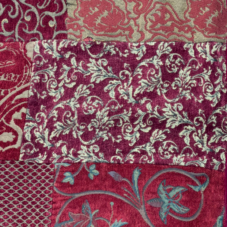 Alfombra tapiz estilo gitano patchwork material edredón boho chic cachemira chenilla Foto 3 de 4