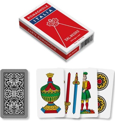 Dal  Romagnole Plastifizierte italienische Spielkarten * Deck mit 40 Karten *
