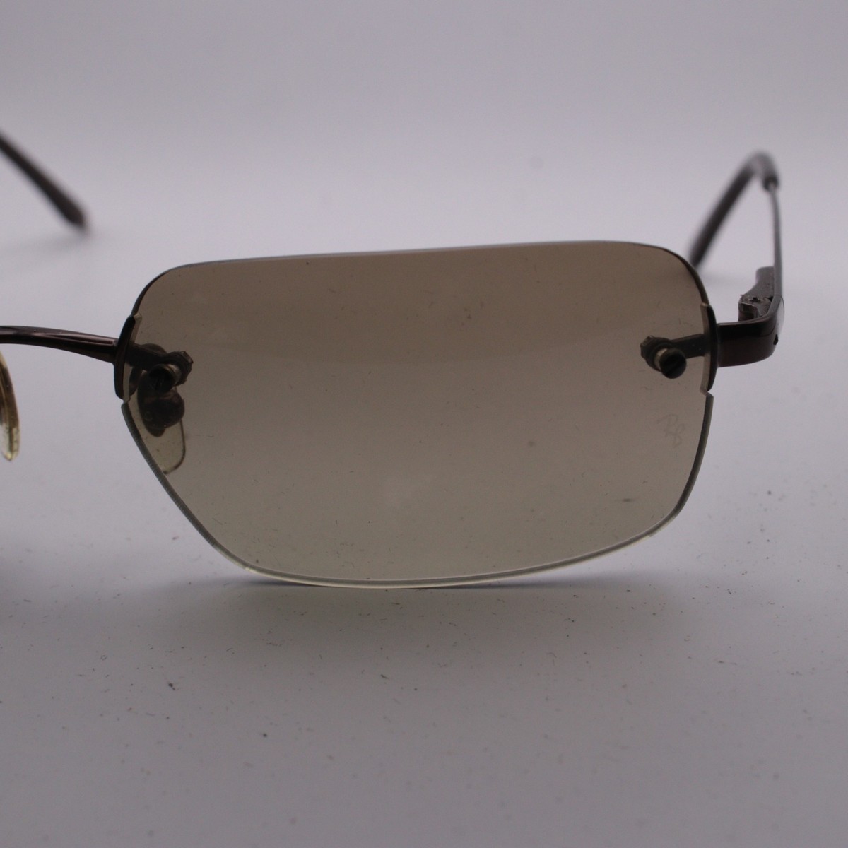 Vintage 1990s Ray-Ban Rimless Rectangle Brown Gradient Used  display picture 3