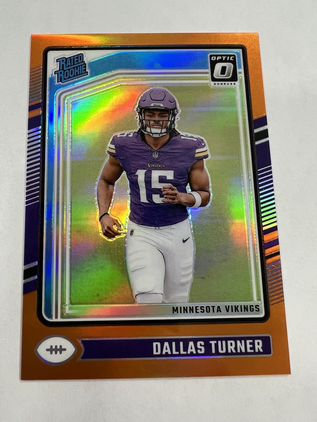 2024 Optic Donruss Dallas Turner Rated Rookie Orange /249 #224 Vikings