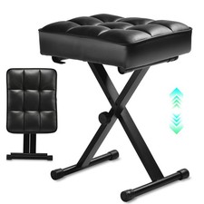 Keyboard Bench Adjustable Piano Stool - Extra Comfortable Piano Bench with Hi...