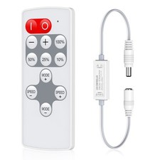 Mini RF Remote Controller for Single Color LED Strip Lights, DC 5-24V, 12-Key...