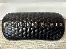 Authentic Philipp Plein glasses case black leather