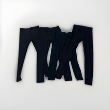 4 Pack UNIQLO HEATTECH Black Thermal Leggings Women M Kids 160 Base Layer Pants