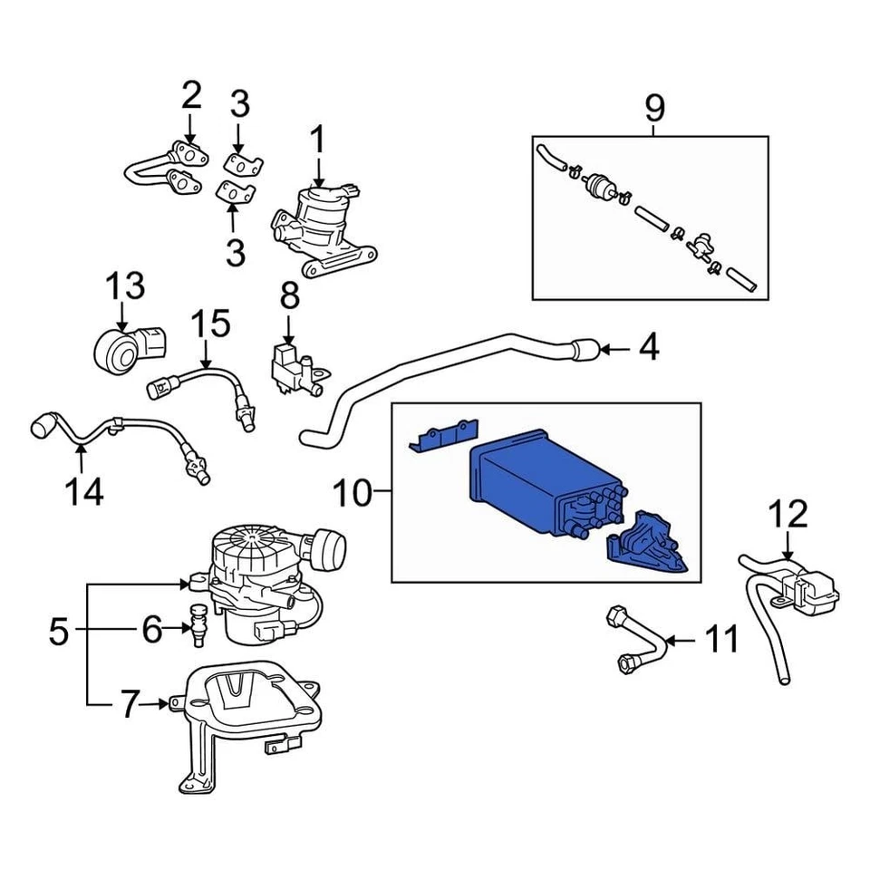 For Toyota Tacoma 2005-2012 Toyota 7774004020 Vapor Canister Foto 2 de 2