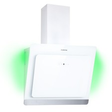 Cooker Hood 60cm Angled Kitchen Extractor Fan Chimney Hood Head Free Glass White