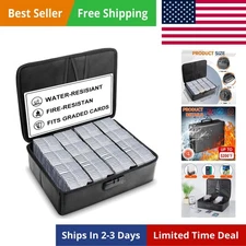 Protective Sports Card Storage Box - Waterproof, Fireproof, and Stylish Design