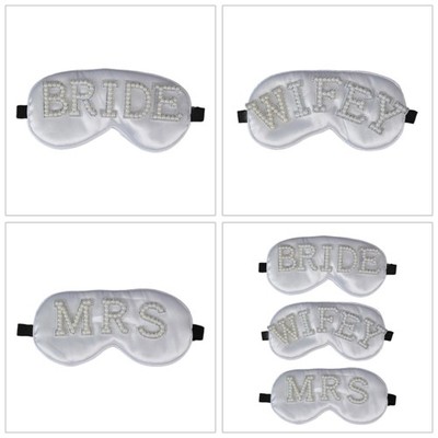 Girl Eye Mask Sleep Mask Jeweled Pearls Wedding Headpeice Rhinestones Pearls