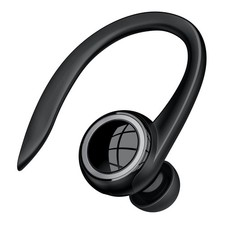 Bluetooth 5.2 Headset, Single Ear Earpiece Earphone with Mic, Hook, Noise Can...