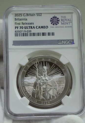 2025 Great Britain Britannia 1 oz .999 Silver NGC PF70UC First Release.