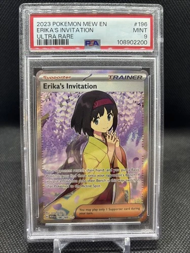 Erika's Invitation 2023 Pokemon Mew En-151 #196/165 Ultra Rare PSA 9 Mint