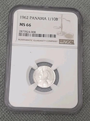1962 Panama 1/10 Vn Decimo De Balboa,  Republica De Panama~ MS 66 By NGC