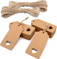 100 StüCk GeschenkanhäNger Hochzeit AnhäNger Kraftpapier Etiketten 9,5 X 4,5 Cm,