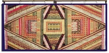 90" LARGE VINTAGE BEADED SARI TAPESTRY HOME DOOR CURTAIN DRAPE VALANCE PANEL