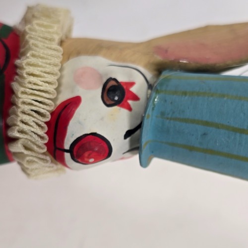 Vintage Paper Mache Circus Clown Bunny Ornament Folk Art Whimsical 5.5 in Rabbit - Picture 8 of 9