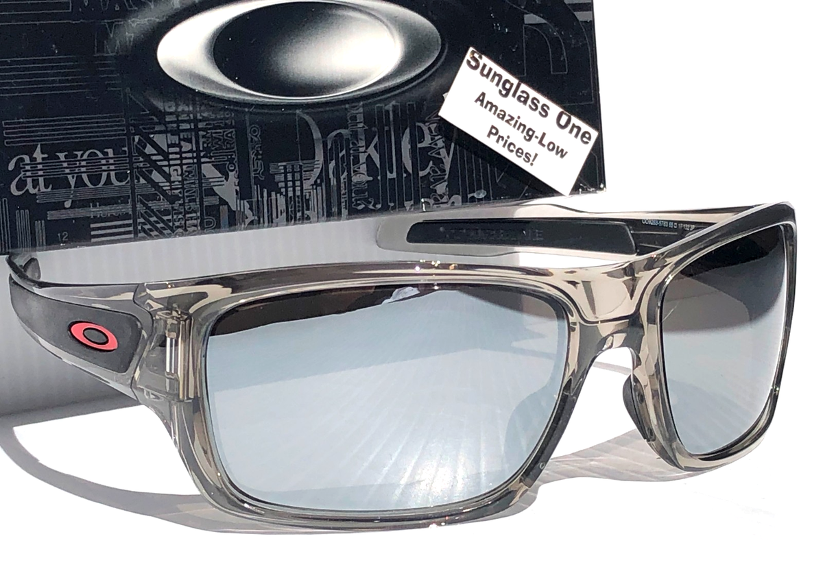 NEW Oakley TURBINE Grey Ink POLARIZED Galaxy Chrome Lens Sunglass