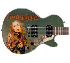 Fionna Apple Signed Gibson Epiphone Les Paul Photo Graphics Guitar ACOA