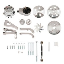 Chrome Engine Drive Kit For Chevy Small Block 1969-1987 Light Duty Truck 73-89