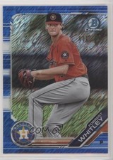 2019 Bowman Chrome Prospects Blue Shimmer Refractor 34/150 Forrest Whitley 1my2