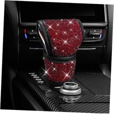 Bling Auto Gear Shift Knob Cover, Car Shifter Cover, Sparkly Crystal Red