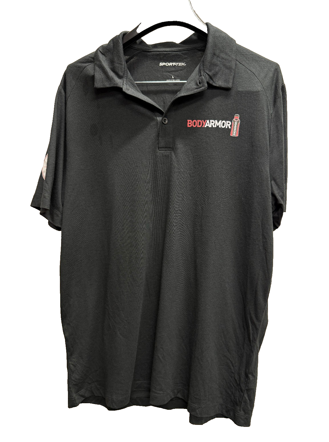 Body Armor Short Sleeve Mens Polo Shirt Sport Tek #Large  Black - NEW