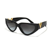 Valentino V Logo Sunglasses Black Gold Women s Unisex VA4063