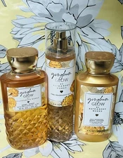 Bath & Body Works GINGHAM GLOW Set Fine Fragrance Mist, Body Cream & Shower Gel