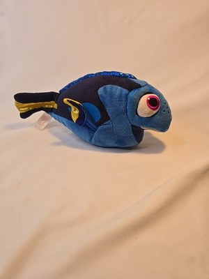  TY Sparkle Disney Finding Dory Blue Fish Beanie Plush 10'' Stuffed Animal 2016 