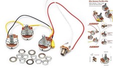 Bass Wiring Harness Prewired Kit 250K Big Pots 2 Volume Tone For Jazz Bass 1