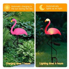 Flamingo Solar Light IP65 Waterproof LED Stake Light Landscape Ground Lamp