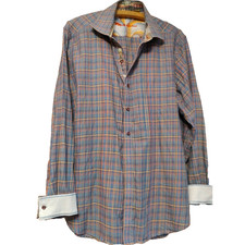 ROBERT GRAHAM Button down shirt Flip Cuff Multi X-Large EUC