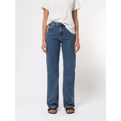 NWT Nudie Jeans Women's Clean Eileen Gentle Blues Wide Leg Size 32 x 28