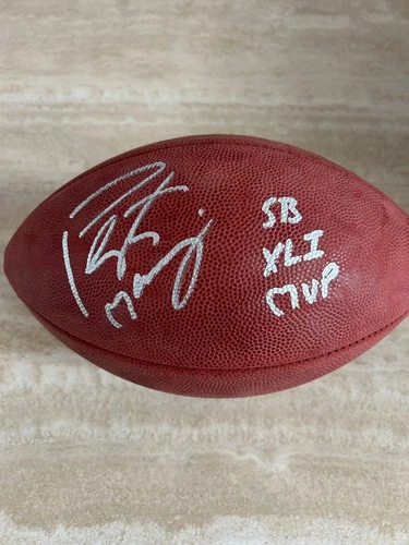 Peyton Manning Colts Signed SB XLI Logo Football- SB XLI MVP Insc Fanatics