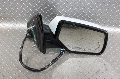 15-20 Yukon White Cap Passenger Right RH Power Door Mirror Blind Spot OEM