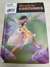 Uncut Simplicity Pattern FAIRY COSTUME includes wings, child's sz 3-8. F-1