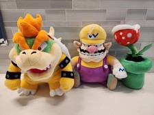 Nintendo Super Mario All Star Collection Japan Plush Bowser Wario Piranha Plant