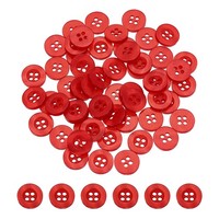 "150 StüCk NäHknöPfe, FüR 11,5Mm Runde 4-Loch FlachknöPfe (15/32\"), Rot"
