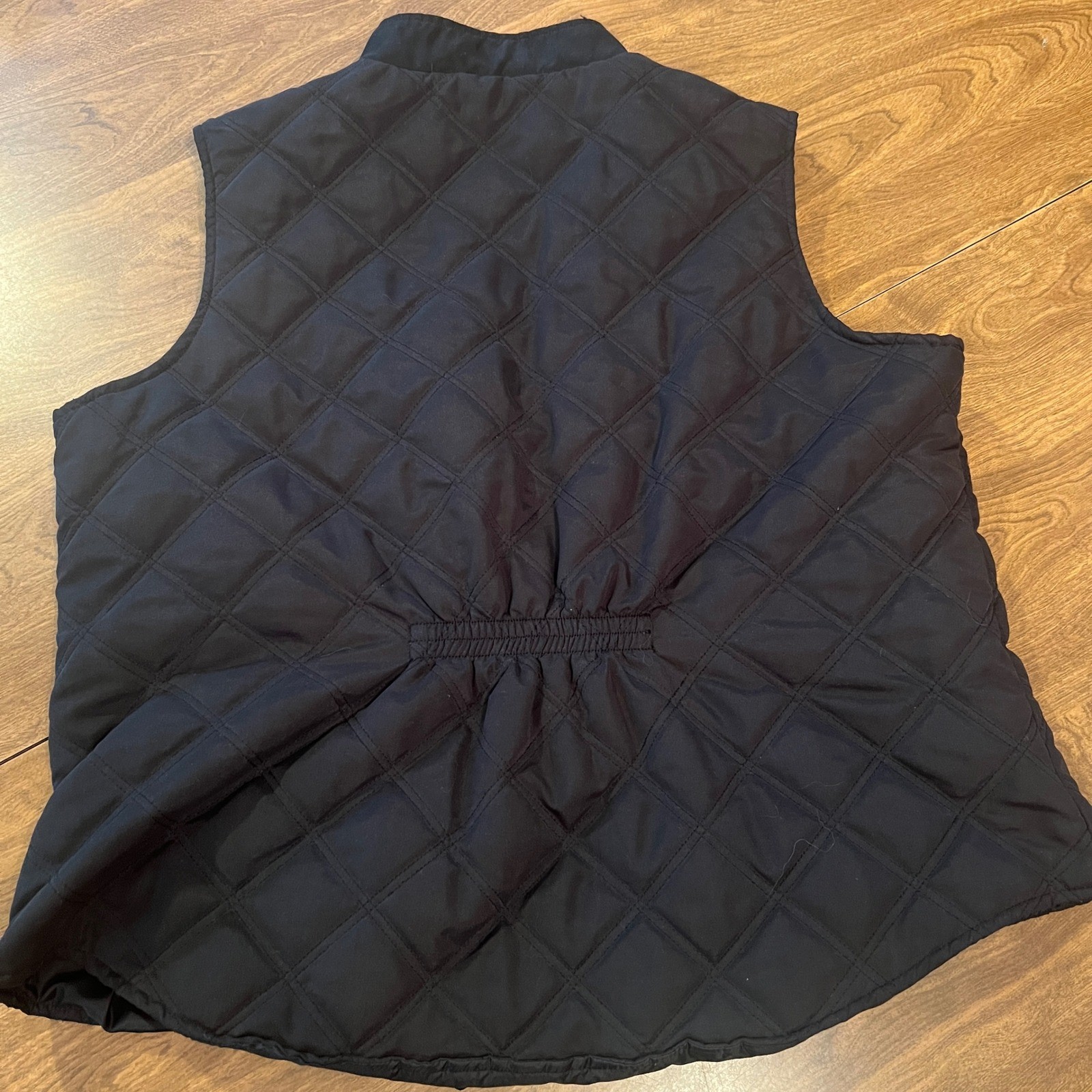 Back In The Saddle Womens Black Quilted Full Zip Equestrian Vest XL 7002 image 7