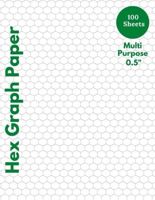 Hex Graph Paper: Hexagonal Graph Paper 100 sheets, 0.5 inch, Multi Purpose Hexag