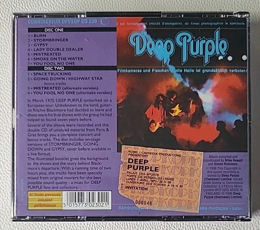 Doppel-CD Deep Purple Mk III the final concerts Big Box - Bild 2 von 2